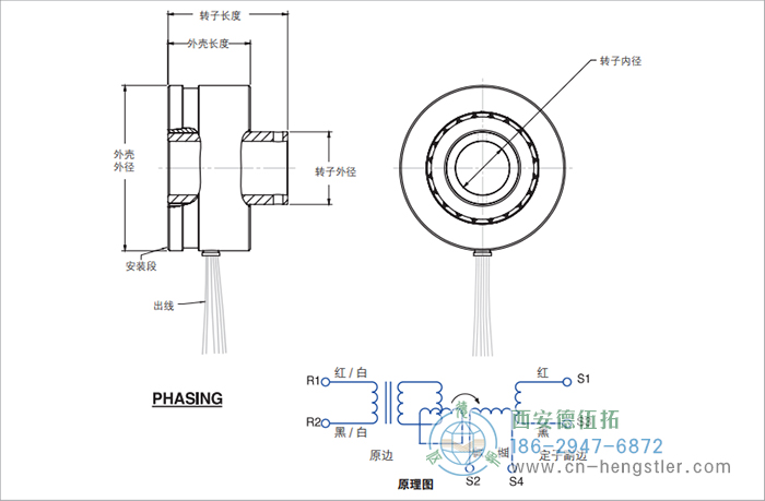 HaroMax 15旋转变压器外形及安装尺寸 Harowe旋转变压器