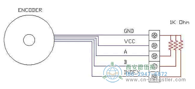 单端（TTL）设置的增量编码器添加终端电阻